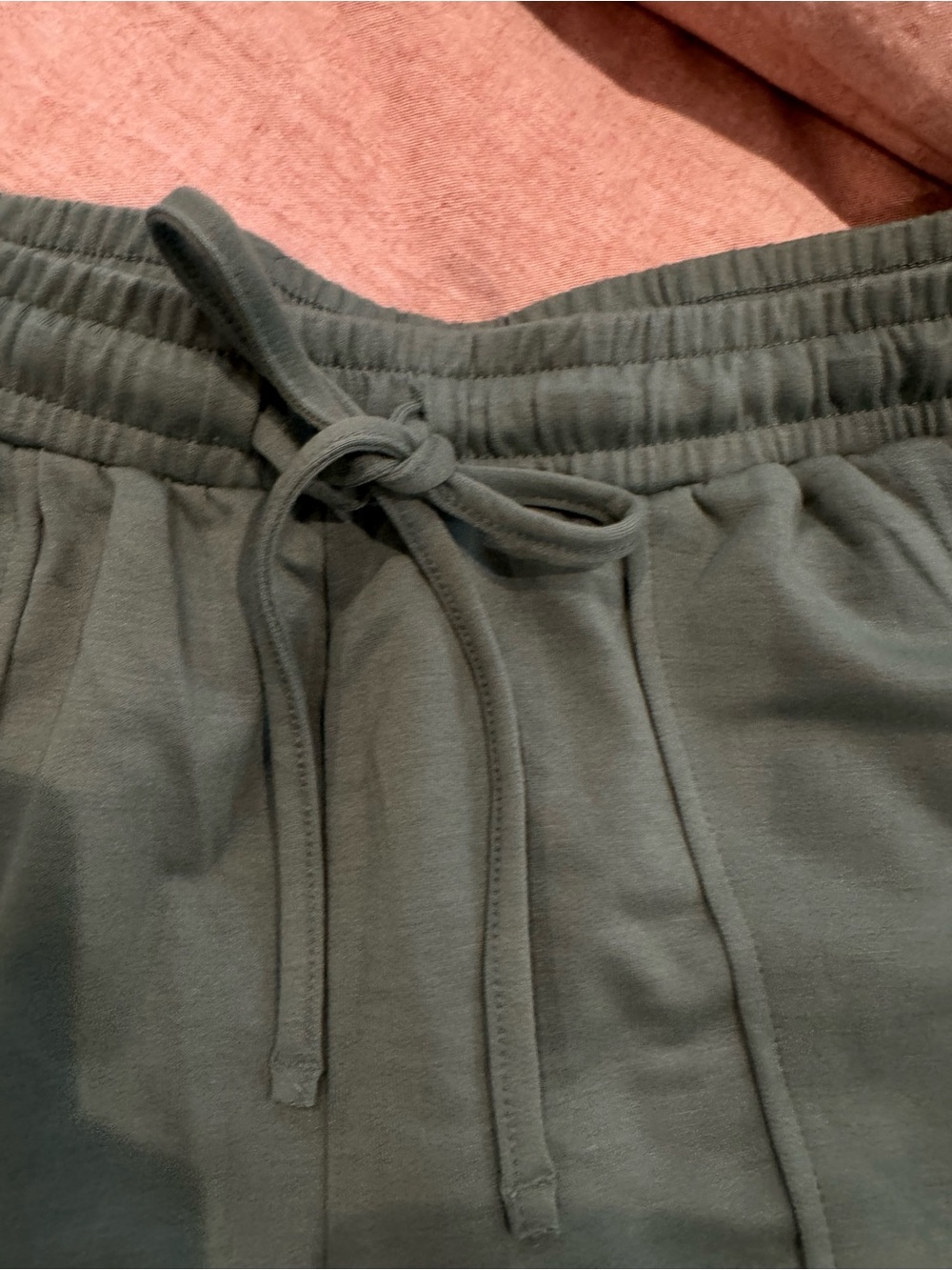 Sage Green Long Sleeve Women’s Relaxed Tee With Matching Shorts - Brand - Picture 6 of 9